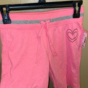 girls bubble pink knit shorts